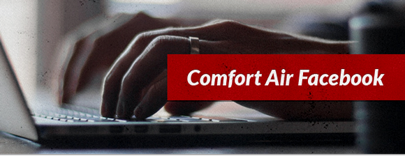 Graphic link for the Facebook page for Comfort Air Heating and Cooling in Springfield, Illinois